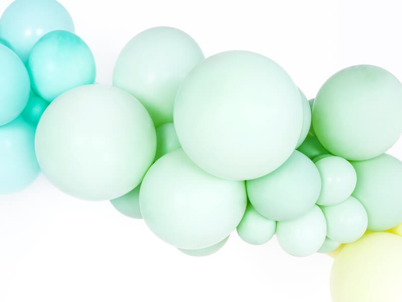 Balony pastelowe jasnozielone pistacjowe