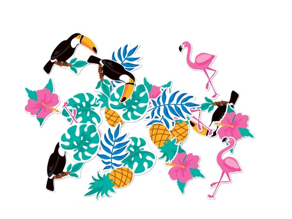 Konfetti papierowe kształty Aloha Party, 24 szt.