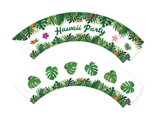 Papilotki do muffinek babeczek Hawaii Party, 6 szt.