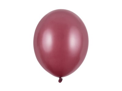 Balony metaliczne bordowe Metallic Maroon strong, 30 cm 3 szt.