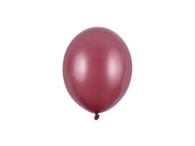 Balony metaliczne bordowe Metallic Maroon strong, 12 cm 3 szt.