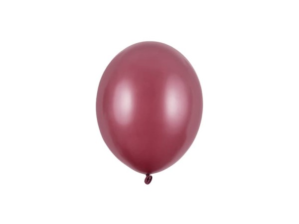 Balony metaliczne bordowe Metallic Maroon strong, 12 cm 3 szt.