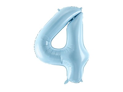 Balon foliowy cyfra 4 niebieski 86 cm