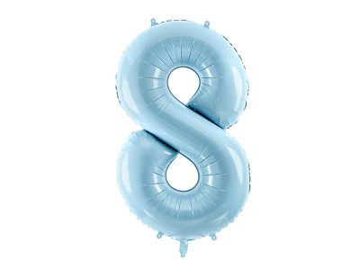 Balon foliowy cyfra 8 niebieski 86 cm 