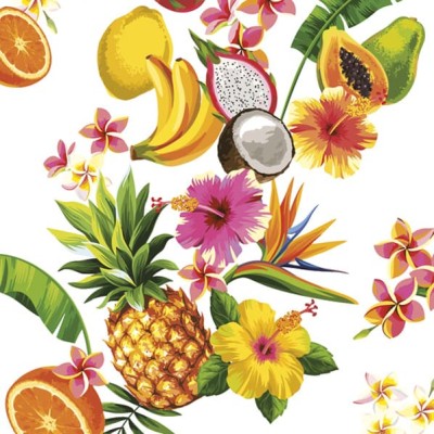 Serwetki papierowe owoce hawajskie, 20 szt.