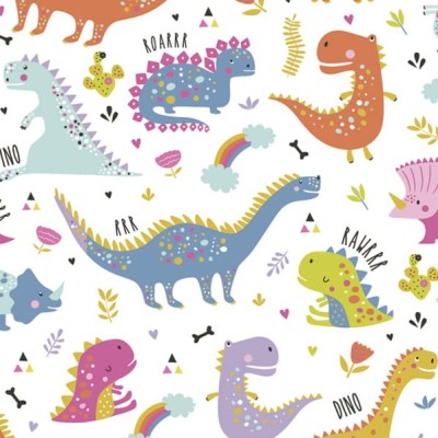 Serwetki papierowe kolorowe dinozaury, 20 szt.