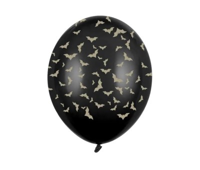 Balony lateksowe Nietoperze czarne, 30 cm 3 szt.