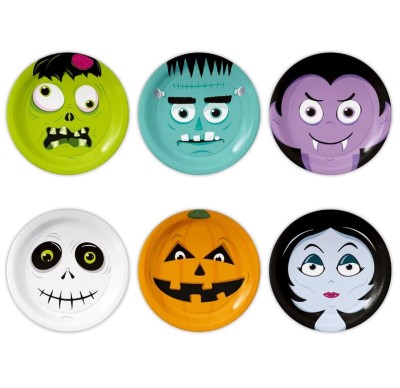 Talerzyki papierowe Halloween, 18 cm 6 szt.