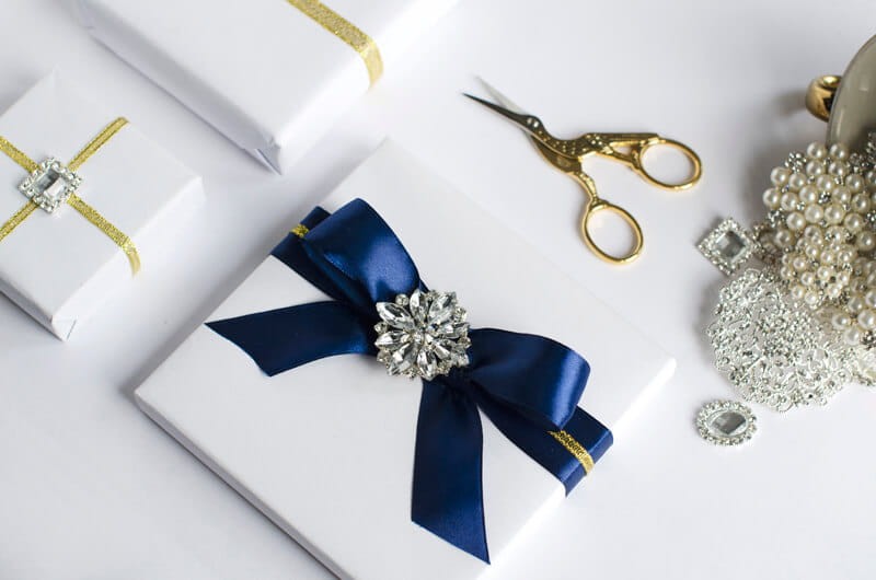 Tasiemka satynowa granatowa