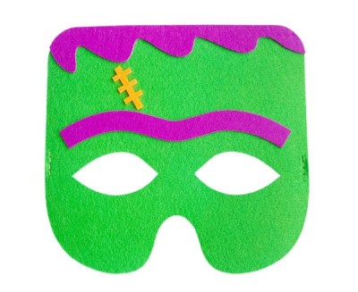 Maska filcowa Frankenstein Zielony Potwór Halloween