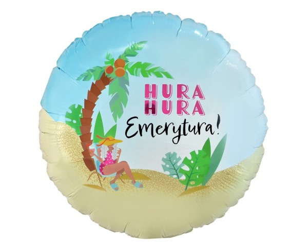 Balon foliowy HURA HURA Emerytura, 45 cm
