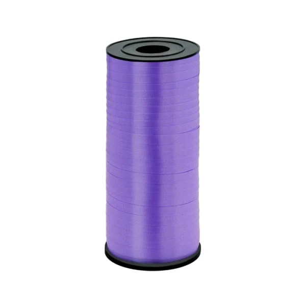 Wstążka tasiemka plastikowa do balonów fioletowa 92 m