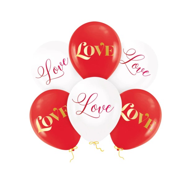 Balony lateksowe Love, 30 cm 6 szt.