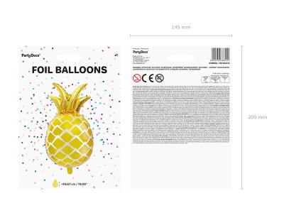 Foliowy balon złoty ananas