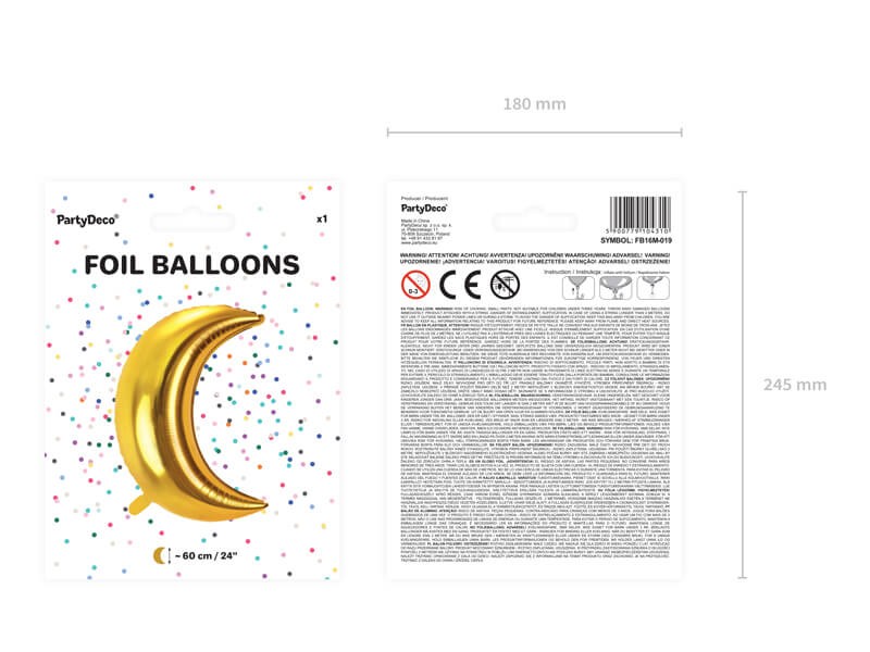 Balon foliowy złoty księżyc