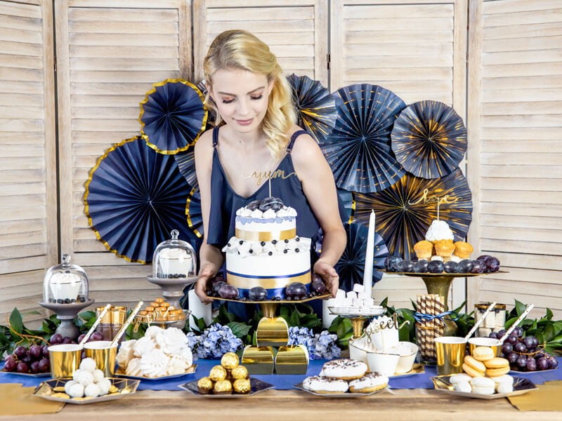 Słomki na urodziny białe złote gwiazdki