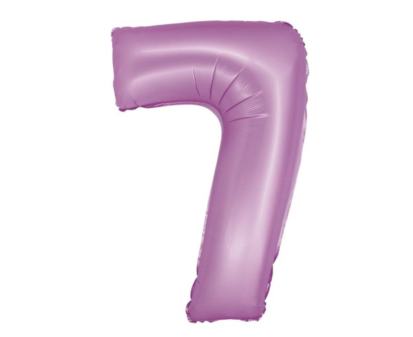 Balon foliowy cyfra "7" fioletowy matowy, 76 cm
