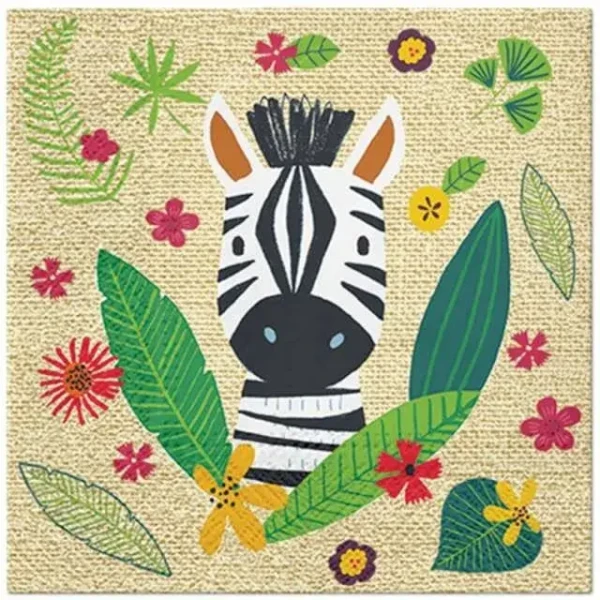 Serwetki papierowe Zwierzęta Dżungla Zebra, 20 szt.