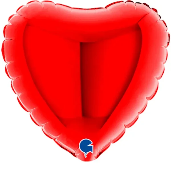 Balon foliowy serce czerwone, 10 cm (luz)