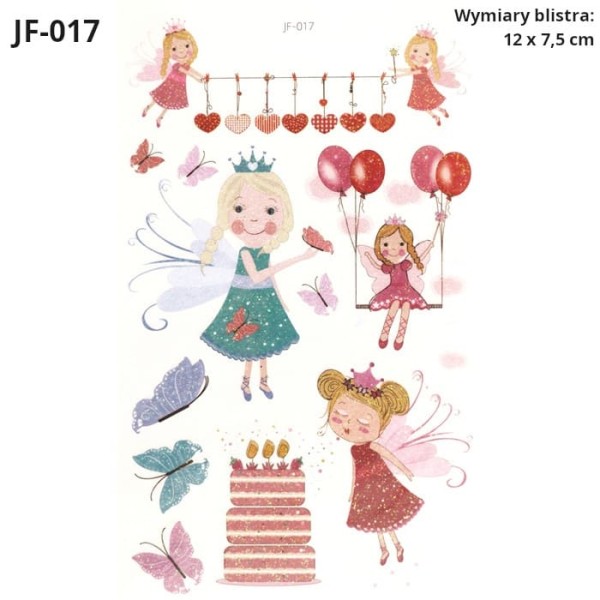 Tatuaże z brokatem wróżki/ syrenki, różne wzory